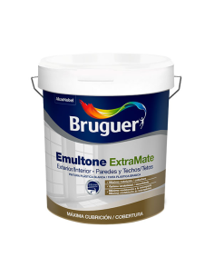 PINTURA PLASTICA BRUGUER EMULTONE EXTRA MATE B. 04 L  BLANCO 2