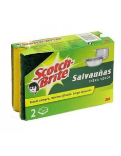 ESTROPAJO SCOTCH BRITE SALVAUÑAS CLASICO DUPLO PAQUETE 6X2 UDS.