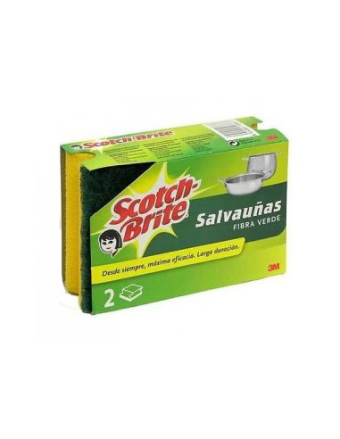 ESTROPAJO SCOTCH BRITE SALVAUÑAS CLASICO DUPLO PAQUETE 6X2 UDS.