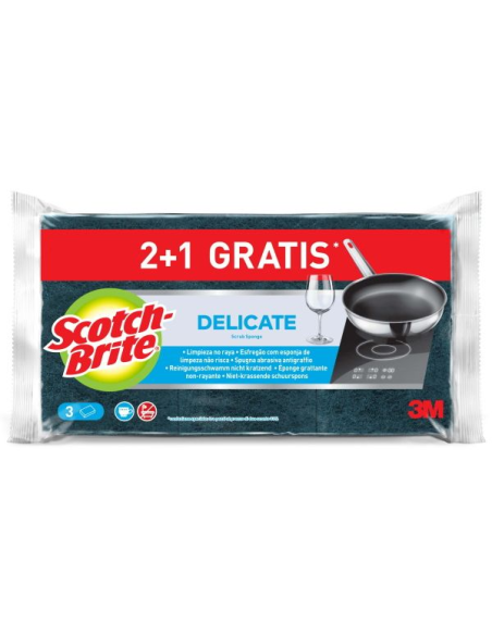 ESTROPAJO SCOTH BRITE NO RAYA CON ESPONJA 21 uds