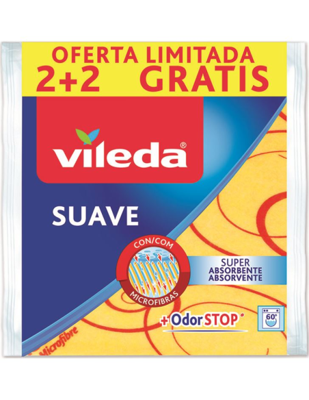 BAYETA VILEDA SUAVE AMARILLA 38 x 40  21 uds