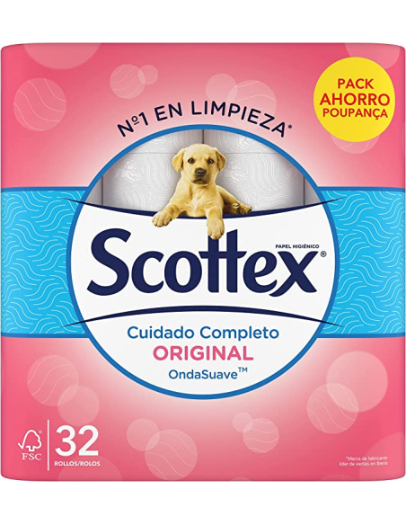 PAPEL HIGIÊNICO SECO ORIGINAL SCOTTEX 32 ROLOS