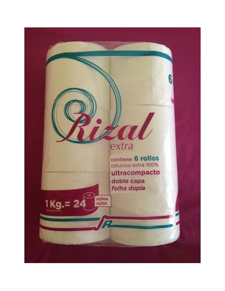 PAPEL HIGIENICO RIZAL 6 ROLLOS KILO EXTRA