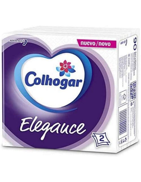 COLHOGAR GUARDANAPOS 2 FOLHAS BRANCO 90 UNIDADES