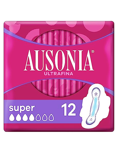 COMPRESAS AUSONIA AIR DRY SUPER ALAS 12 uds
