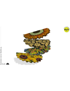 CAPACHO DE COCO PVC 40X70 FLOR TROPICAL 2