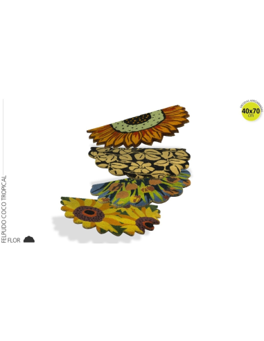FELPUDO COCO PVC 40 x 70 TROPICAL FLOR