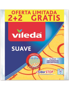 BAYETA VILEDA SUAVE AMARILLA 38 x 40  21 uds 2