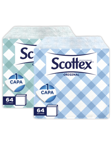 SERVILLETAS SCOTTEX PAQUETE  64 uds DECORADO
