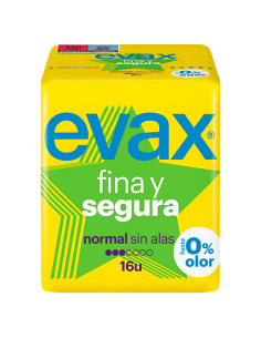 COMPRESAS EVAX FINA Y SEGURA NORMAL 16 uds 2