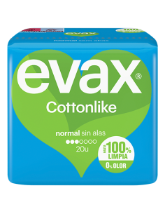 COMPRESAS EVAX COTTONLIKE NORMAL 20 uds 2
