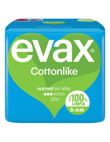 COMPRESAS EVAX COTTONLIKE NORMAL 20 uds