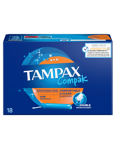 LOS TAMPONES TAMPAX COMPAK SUPER PLUS OFRECEN...