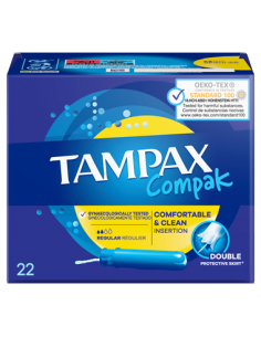 TAMPON TAMPAX COMPAK REGULAR 22 uds 2