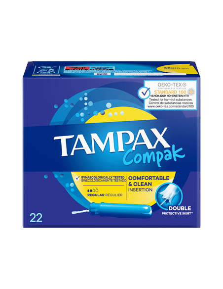 TAMPON TAMPAX COMPAK REGULAR 22 uds