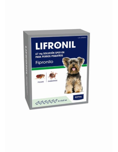 PIPETAS LIFRONIL PERROS PEQUEÑOS 6 x 67 ml