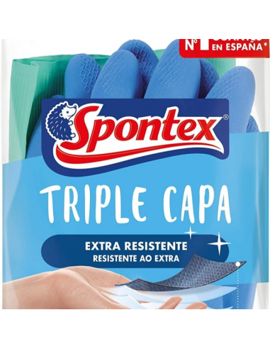 GUANTES SPONTEX TRIPLE CAPA TALLA 9 XL