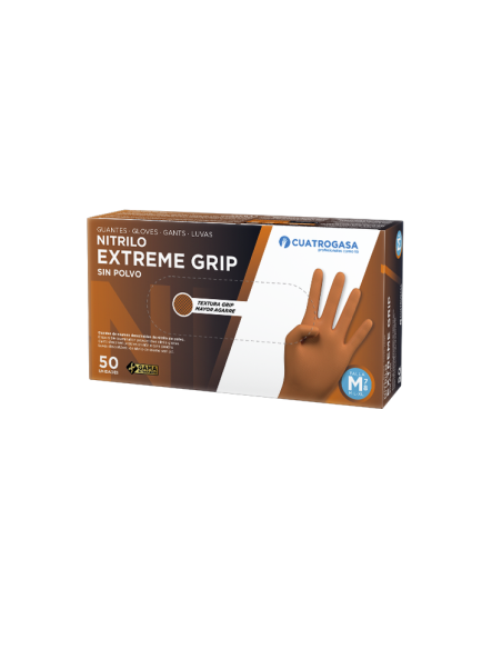LUVAS DE NITRILO LARANJA GRIP C50 GDE.