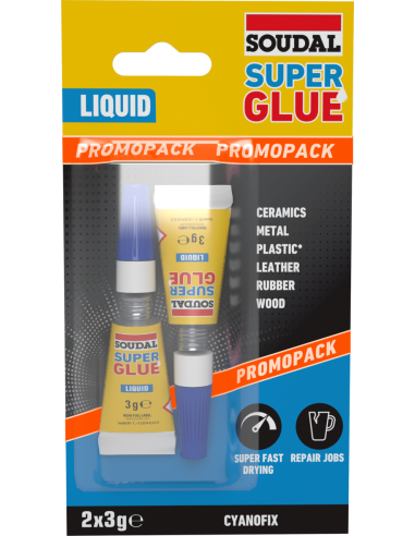 PEGAMENTO SOUDAL GLUE BLISTER 2  uds x 3 GR LIQUIDO