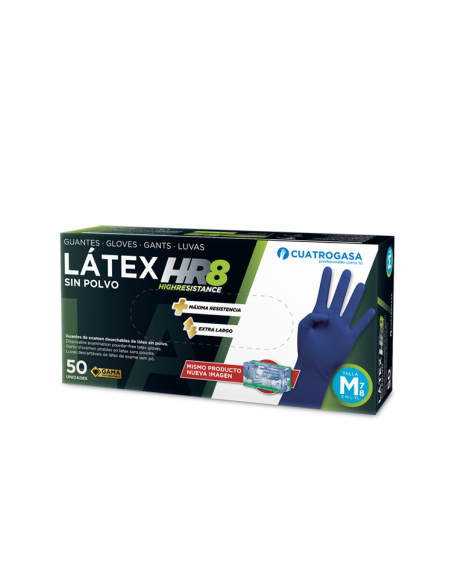 GUANTES LATEX AZUL LARGO CAJA 50 uds  PEQUEÑA