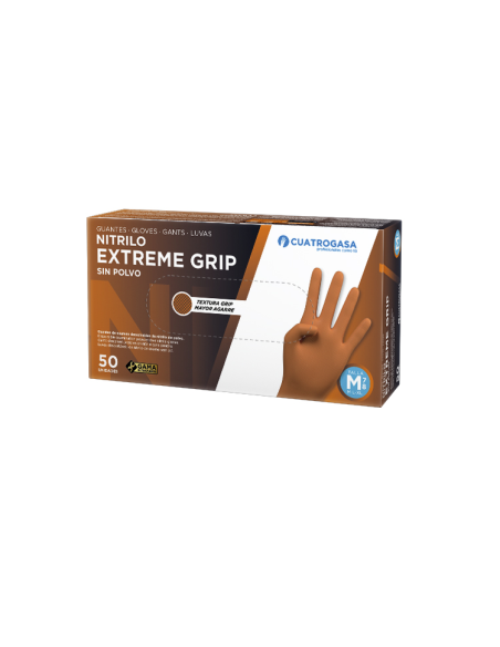 LUVAS DE NITRILO LARANJA GRIP C50 MED.