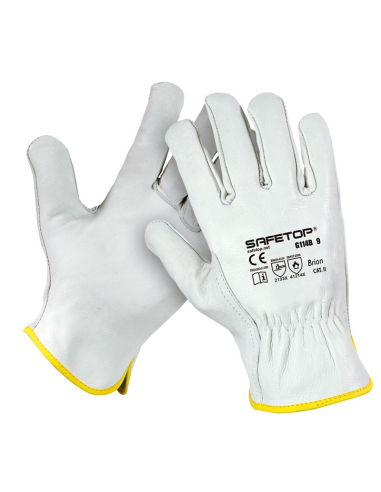 GUANTES SAFE TOP PIEL GRIS 114B TALLA 08
